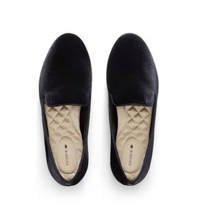 Birdies The Starling Black Velvet Loafers